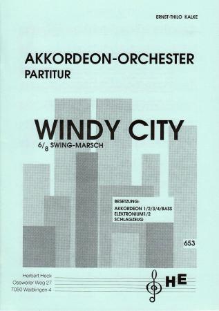 Windy City, Ernst-Thilo Kalke, Marsch, Swing, Akkordeonorchester, Originalmusik, Originalkomposition, mittelschwer+, Akkordeon Noten