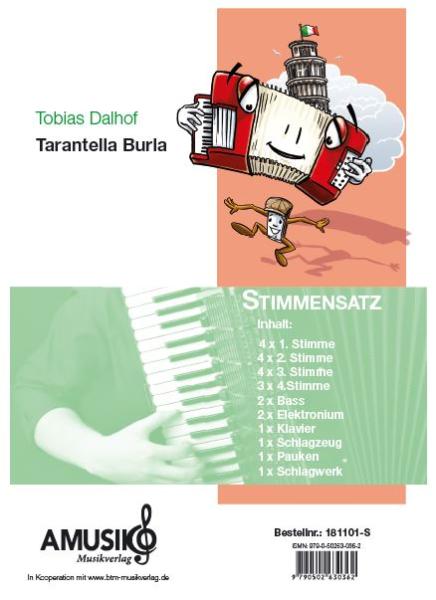 Tarantella Burla, Akkordeonorchester, Tobias Dalhof, Musical, Cris Kramer, Originalkomposition, Originalmusik, mittelschwer, Italien, Tanz, Akkordeon Noten