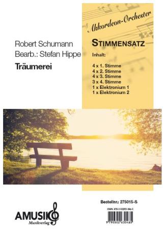 Träumerei, Robert Schumann, Stefan Hippe, Akkordeon-Ensemble, Akkordeon-Orchester, weltbekanntes Klavierstück, mittelschwer, Akkordeon Noten