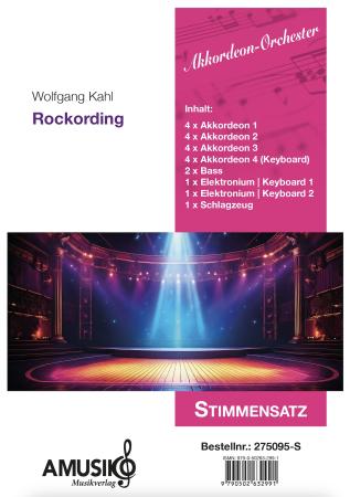 Rockording, Wolfgang Kahl, Akkordeon-Orchester, Rock-Ballade, für kleine Orchester geeignet, leicht, Originalkomposition, Akkordeon Noten, Stimmensatzdeckblatt