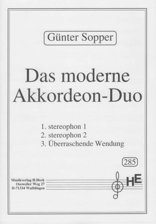 Das moderne Akkordeon-Duo, Akkordeon-Duo, MII, Günter Sopper, leicht-mittelschwer, Spielheft, Duo-Band, Akkordeon Noten