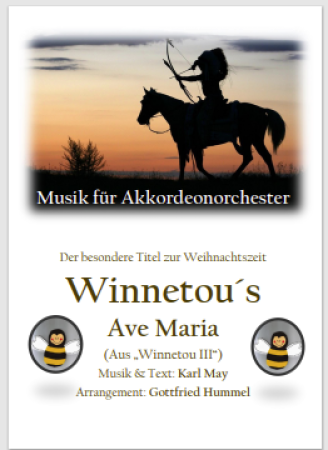 Winnetou's Ave Maria, Karl May, Gottfried Hummel, Akkordeonorchester, Winnetou III, mittelschwer, Akkordeon Noten