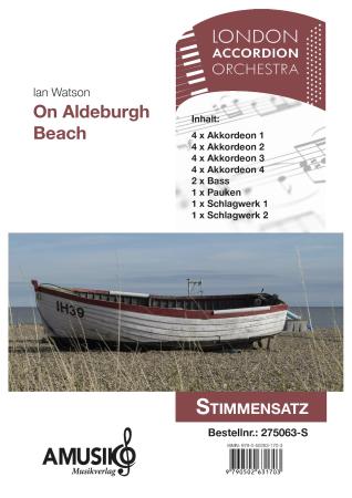 On Aldeburgh Beach, Ian Watson, Akkordeon-Orchester, Originalkomposition, Originalmusik, ein Tag am Strand, Suffolk, Ostküste Englands, sehr schwer, anspruchsvoll, Höchststufe, Akkordeon Noten, Deckblatt Stimmensatz