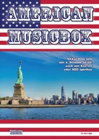 American Musicbox, Gottfried Hummel, Akkordeon Solo, MII, MIII, Klavier, Keyboard, mit 2. Stimme, Spielheft, Soloband, amerikanische Traditionals, leicht-mittelschwer, Akkordeon Noten