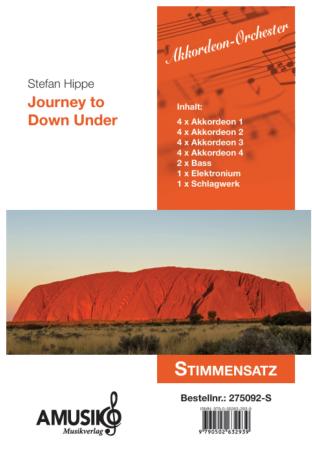 ourney to Down Under, Stefan Hippe, Akkordeon-Orchester, Reise in 4 Sätzen, mittelschwer, Originalkomposition, Originalmusik, Australien, Akkordeon Noten, Stimmensatzdeckblatt