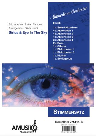 Preview: Sirius & Eye In The Sky | The Alan Parsons Project Preview: Sirius & Eye In The Sky, The Alan Parsons Project, Eric Woolfson & Alan Parsons, Oliver Kruck, Akkordeon-Orchester, Progressive-Rock, Welthit, Megahit, Rockhymne, ideal für's Unterhaltungsprogramm, leicht-mittelschwer, Akkordeon Noten, Stimmensatzdeckbla