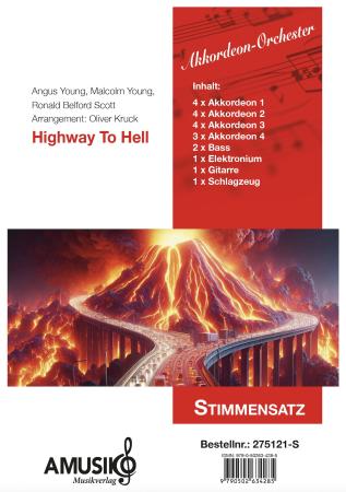 Preview: Highway to Hell | AC/DC für Akkordeon-Orchester Preview: Highway to Hell, AC/DC, Oliver Kruck, Akkordeon-Orchester, Rock, ideal für's Unterhaltungsprogramm, leicht-mittelschwer, Akkordeon Noten, Stimmensatzdeckblatt