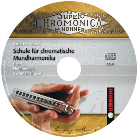 CD zur Schule für chromatische Mundharmonika Band 3, zum Anhören und Mitspielen, Full Demo-Version, Play Along-Version, Einspielungen, Cover