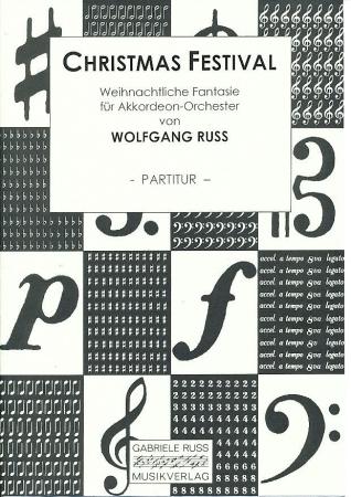 Christmas Festival, Wolfgang Ruß-Plötz, Akkordeon-Orchester, weihnachtliche Fantasie, mittelschwer, Akkordeon Noten