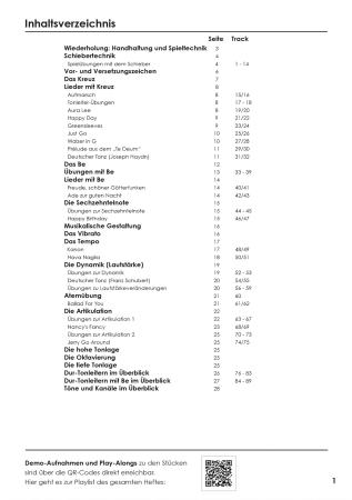 Schule für chromatische Mundharmonika Band 2, Kathrin Gass, Schulwerk, Lehrwerk, Mundharmonikaschule, Chromonica, mit Online-Material, Fortgeschrittene, leicht, Mundharmonika Noten, Mundharmonika spielen lernen, Inhaltsverzeichnis