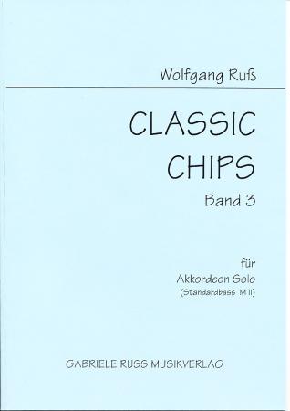 Classic Chips Band 3, Wolfgang Ruß, Akkordeon Solo, Standardbass M II, Spielheft, Soloband, ​mittelschwer-schwer, Akkordeon Noten