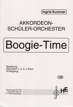 Boogie Time, Ingrid Kummer, Akkordeonorchester, Schülerorchester, leicht, Elementarstufe, Anfänger, Originalkomposition, Originalmusik, Akkordeon Noten