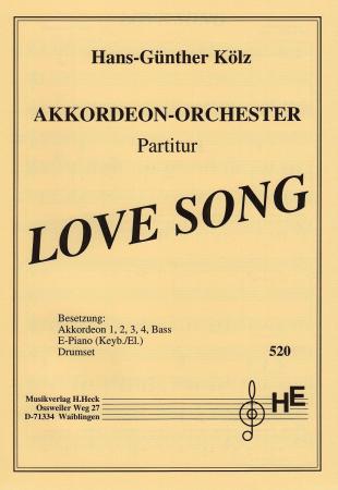 Love Song, Hans-Günther Kölz, Akkordeonorchester, Modern-Beat, Originalkomposition, leicht-mittelschwer, Akkordeon Noten, Originalmusik, Musiknoten