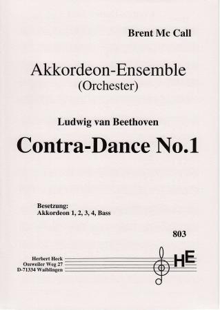 Contra Dance No. 1, Ludwig van Beethoven, Brent Mc Call, Akkordeonorchester, mittelschwer, Akkordeon Noten