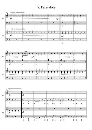 L' Arlésienne, Georges Bizet, Gottfried Hummel, Akkordeon-Duo, Standardbass MII, Suite, mittelschwer-schwer, Akkordeon Noten, Beispielseite