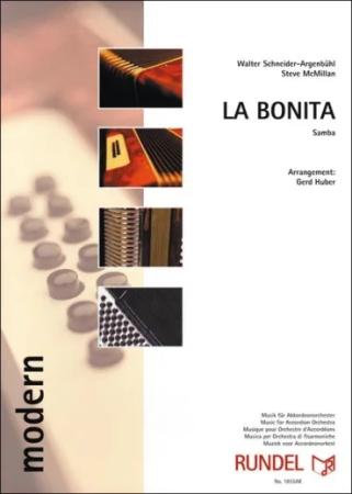 La Bonita, Walter Schneider-Argenbühl, Gerd Huber, Akkordeonorchester, Samba, leicht-mittelschwer, Unterhaltungsmusik, U-Mucke, Akkordeon Noten, Cover