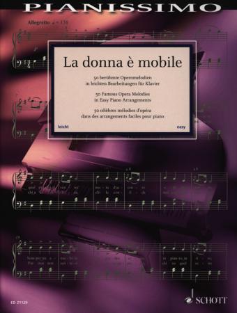 La donna è mobile, Hans-Günter Heumann, Klavier-Solo, Piano-Solo, Spielheft, Soloband, 50 berühmte Opernmelodien, sehr leicht-leicht, Klavier Noten, Cover