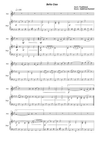 Nimm's leicht, Gottfried Hummel, Kammermusik-Spielheft, 2 Melodieinstrumente (in C, Bb, Es, C (Bass-Schlüssel)), Begleitstimme (Akkordeon oder Klavier), mittelschwer, Kammermusik Noten, Einblick