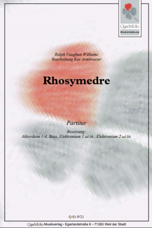 Rhosymedre, Ralph Vaughan Williams, Kai Armbruster, Akkordeonorchester, mittelschwer, Akkordeon Noten