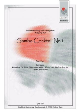 Samba Cocktail Nr. 1, Toni Renis, Luiz Bonfa, Wolfgang Ruß, Akkordeonorchester, Jugendorchester, Latin, Latinnummer, mittelschwer, Akkordeon Noten, Cover