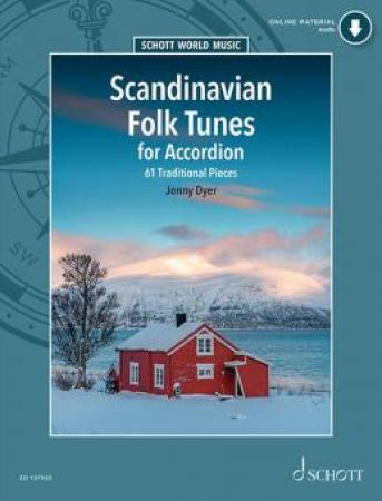Scandinavian Folk Tunes for Accordion, Jonny Dyer, Akkordeon-Solo, Standardbass MII, Klavier, Spielheft, Soloband, mittelschwer, Polks, Kanon, Schottisch, Walzer, Akkordeon Noten