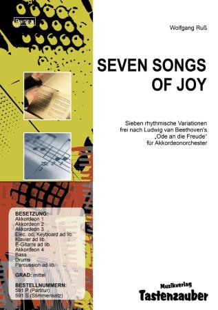 Seven Songs of Joy, Wolfgang Ruß, Ludwig van Beethoven, Akkordeonorchester, mittelschwer, rhythmische Variationen, Ode an die Freude, Akkordeon Noten