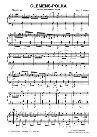 Clemens-Polka (Einzelausgabe), Jürgen Schmieder, Originalkomposition für Akkordeon-Solo, ​mittelschwer-schwer, Oberkrainer, Akkordeon Noten