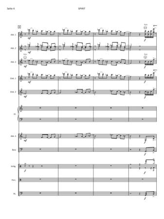 Spirit, Hans-Günther Kölz, Akkordeonorchester, mittelschwer, Akkordeon Noten, Originalkomposition, Originalmusik, ein Blick in die Partitur