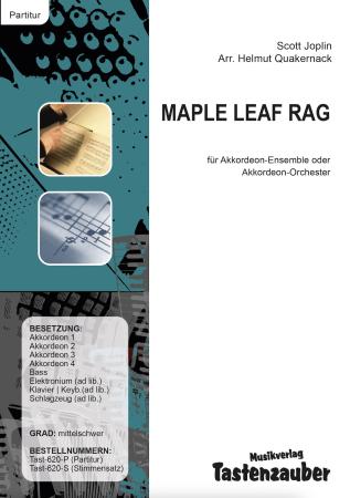 Maple Leaf Rag, Scott Joplin Helmut Quakernack, Akkordeon-Orchester, Akkordeon-Ensemble, Ragtime, Klassiker, mittelschwer, Akkordeon Noten, Cover