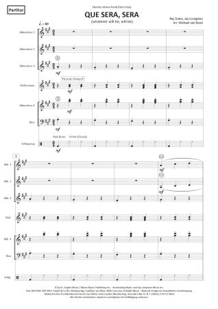 Preview: Que Sera, Sera (Whatever Will Be, Will Be) Preview: Que Sera, Sera (Whatever Will Be, Will Be), Ray Evans, Jay Livingston, Doris Day, Michael van Boxel, Akkordeon-Orchester, für kleine Besetzung geeignet, Tophit, Megahit, Filmmusik, Popsong, Partysong, leicht-mittelschwer, Akkordeon Noten, Unterhaltungsmus