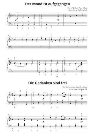 Einfach schöne Volkslieder, Wolfgang Ruß, Akkordeon-Solo, Standardbass MII, Spielheft, Soloband, leicht, Akkordeon Noten, Notenbeispiel