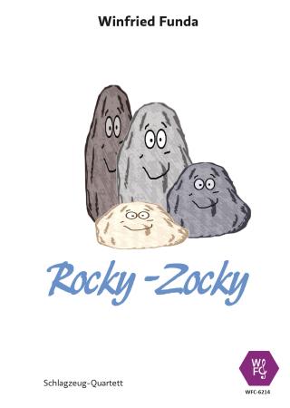 Rocky Zocky, Winfried Funda, Schlagzeug-Quartett, Drum-Set, Spielstück, leicht-mittelschwer, Originalkomposition, Schlagwerk Noten