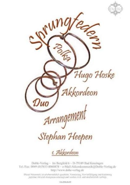 Sprungfedern-Polka, Hugo Hoskes, Stephan Heepen, Spielstück, Akkordeon-Duo, Standardbass MII, mittelschwer, Akkordeon Noten