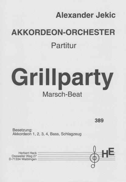 Grillparty, Marsch-Beat, Alexander Jekic, Schüler-Orchester, Akkordeonorchester, leicht, Originalmusik, Originalkomposition, Akkordeon Noten