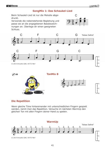 Akkordeon GAMES 1, Tobias Dalhof, moderne Akkordeonschule, Akkordeonnoten für Kinder, Übungsheft, Akkordeon lernen, Anfänger, leicht