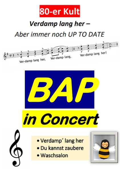 BAP in Concert, Gottfried Hummel, Akkordeonorchester, Medley, Potpourri, Kölsch, Megahits, Nostalgie, mittelschwer, Akkordeon Noten, Cover