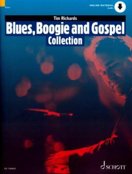 Blues, Boogie and Gospel Collection, Tim Richards, Klavier-Solo, Piano-Solo, Spielheft, Soloband, Improvisation, mit Online-Material, mittelschwer, Klavier Noten, Cover