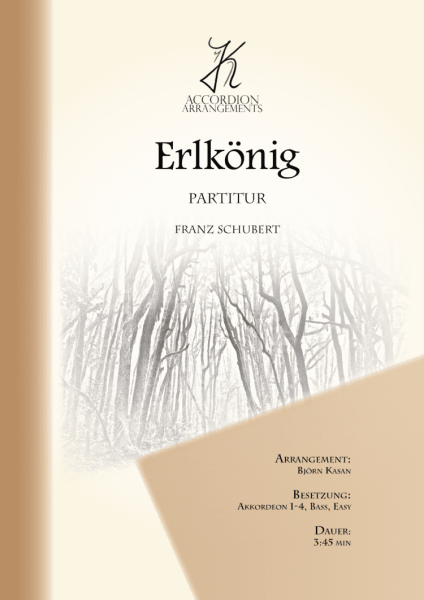 Erlkönig, Franz Schubert, Björn Kasan, Akkordeon-Orchester, Akkordeon-Ensemble, Easy-Stimme, Romantik, Klassik, mittelschwer-schwer, Gänsehautmomente, Akkordeon Noten, Cover