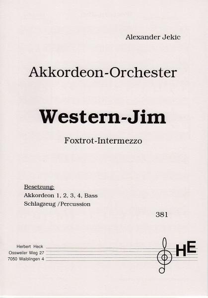 Western Jim, Alexander Jekic, Akkordeonorchester, Schülerorchester, Foxtrott, Originalkomposition, leicht, Originalmusik, Akkordeon Noten