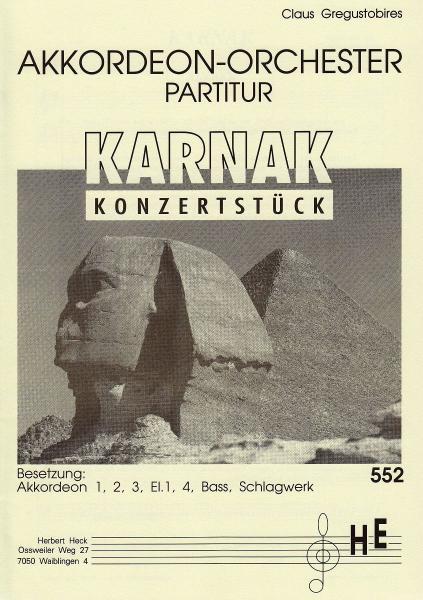 Karnak, Claus Gegustobires, Akkordeon-Orchester, Originalkomposition, Originalmusik, Geschichte Thebens, mittelschwer, Akkordeon Noten
