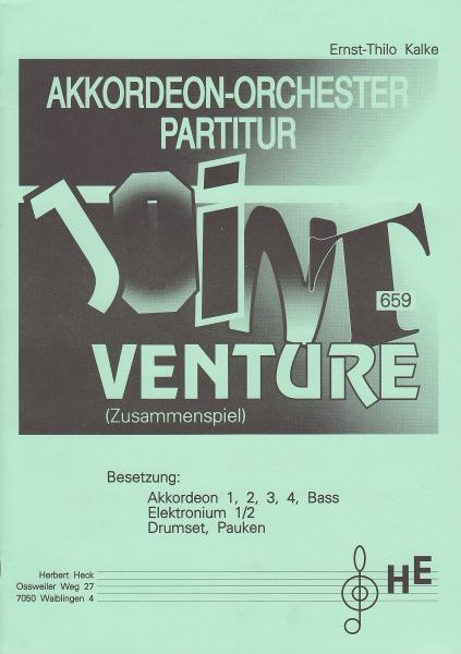 Joint Venture, Ernst-Thilo Kalke, Akkordeon-Orchester, Wertungsstück, Wettbewerbsliteratur, leicht-mittelschwer, Mittelstufe, Originalkomposition, Akkordeon Noten