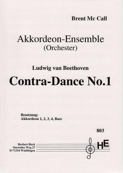 Contra Dance No. 1, Ludwig van Beethoven, Brent Mc Call, Akkordeonorchester, mittelschwer, Akkordeon Noten