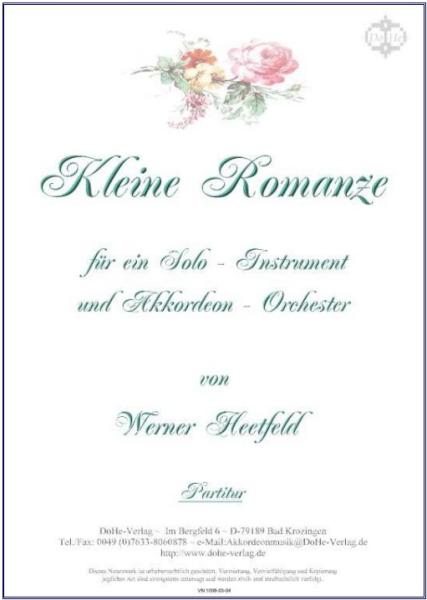 Kleine Romanze, Werner Heetfeld, Akkordeon-Orchester, Solo-Instrument, romantisches Spielstück, Originalkomposition, leicht, Akkordeon Noten, Originalmusik, Cover