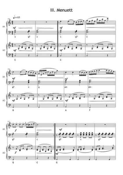 L' Arlésienne, Georges Bizet, Gottfried Hummel, Akkordeon-Duo, Standardbass MII, Suite, mittelschwer-schwer, Akkordeon Noten, Probeseite