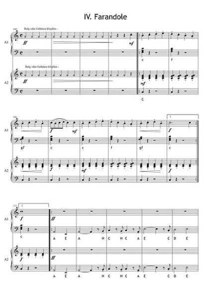L' Arlésienne, Georges Bizet, Gottfried Hummel, Akkordeon-Duo, Standardbass MII, Suite, mittelschwer-schwer, Akkordeon Noten, Beispielseite
