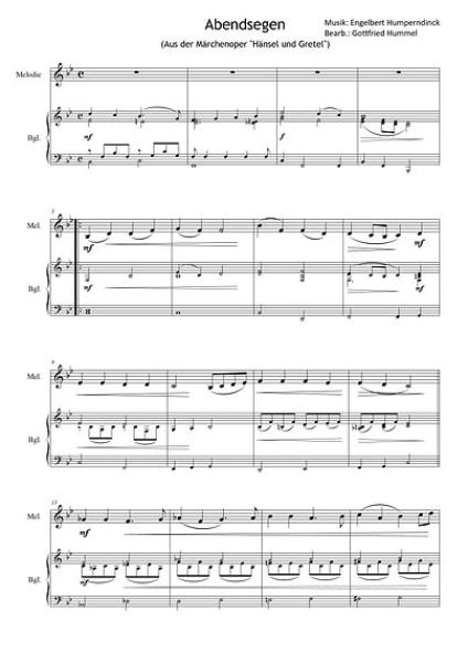 Moments of Silence (Christmas), Gottfried Hummel, Kammermusik-Spielheft, Melodieinstrument (in C hoch und tief, Bb, Es, C (Bass-Schlüssel)), Begleitstimme (Akkordeon oder Klavier), mittelschwer, Kammermusik Noten, Beispielseite