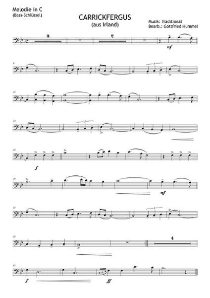 Moments of Silence, Gottfried Hummel, Kammermusik-Spielheft, 2 Melodieinstrument (in C hoch und tief, Bb, Es, C (Bass-Schlüssel)), Begleitstimme (Akkordeon oder Klavier), mittelschwer, Kammermusik Noten, Probeseite