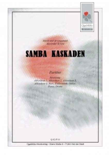 Samba Kaskaden, Alexander Kriese, Pop-Samba, Akkordeon-Orchester, Originalkomposition, mittelschwer, Akkordeon Noten