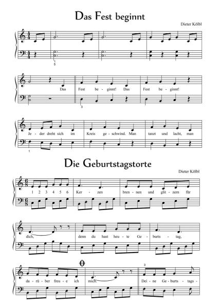 Schloss Glitzerstein, Dieter Kölbl, Klaviersolo, Spielheft, sehr leicht, Ergänzung zum Klavierunterricht, moderner Klavierunterricht, Klaviernoten