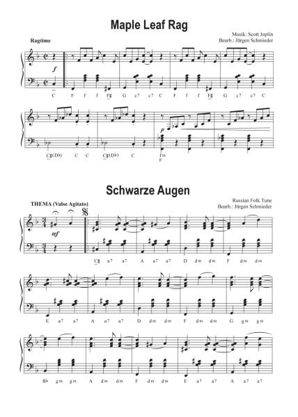 Bravour-Stücke, Jürgen Schmieder, Solo, Akkordeon Solo, Akkordeon spielen, moderne Akkordeonnoten, mittelschwer-schwer